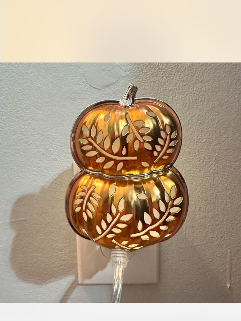 Bath and body works wallflower Pumpkin Plug-In Night Light